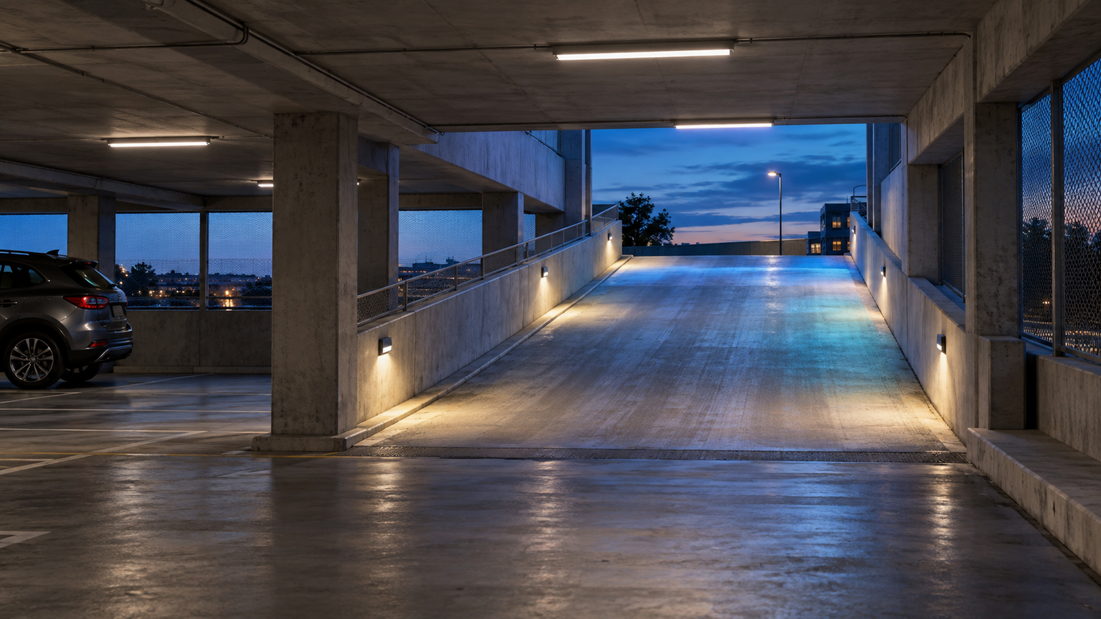 How should a DIALux car-park lighting calculation treat ramps and entrances? guide cover