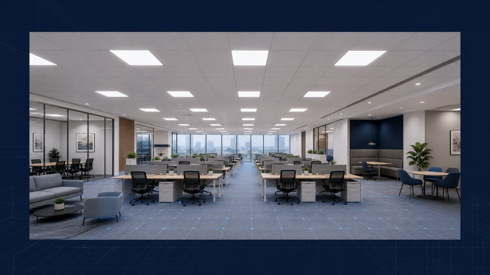 Panel-light calculation for Malaysian offices: more than an even ceiling grid guide cover